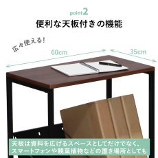 画像5: 天板付きファイルワゴン1段/2段 ホワイト ブラック (5)