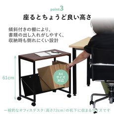 画像6: 天板付きファイルワゴン1段/2段 ホワイト ブラック (6)
