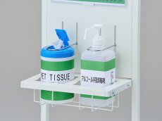 画像3: アルコール消毒液 ポンプスタンド ２ポケット型 (3)
