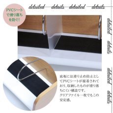 画像3: 【7月限定◆20%OFF対象】ファイルワゴン ノンスリップタイプ 2段　木製ワゴン 【在庫限り】 (3)