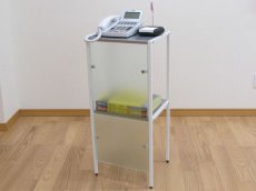 画像3: フロストパネル付き電話台 (3)