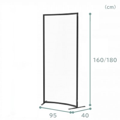 画像1: アクリル透明パーティション　ラウンド型