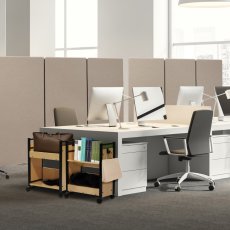 画像11: ファイルワゴン アンダーデスクワゴン 荷物置き ナチュラル (11)