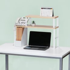 画像13: 机上棚　W500/W700　ナチュラル/ホワイト (13)