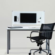 画像11: デスク パーテーション モニター取り付けスチールDパネル　幅100cm・幅120cmタイプ  (11)