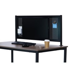 画像13: デスク パーテーション モニター取り付けスチールDパネル　幅100cm・幅120cmタイプ  (13)