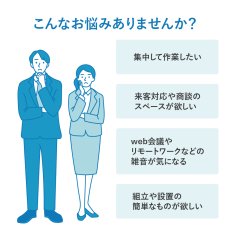 画像4: 吸音パーティション　3連キャスター付き (4)