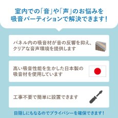 画像5: 吸音パーティション　3連キャスター付き (5)