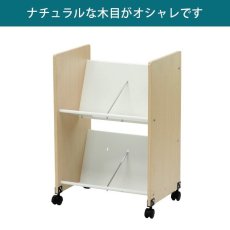 画像3: 【約50％OFF】1台限定特価！《撮影サンプル》木製ファイルワゴン 2段 キャスター付き (3)