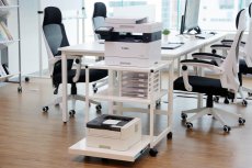 画像4: プリンター台 スライド棚付マルチラック　3段 (4)